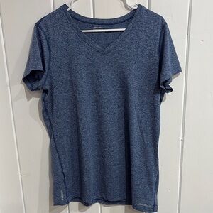 Eddie Bauer Blue V-Neck Top